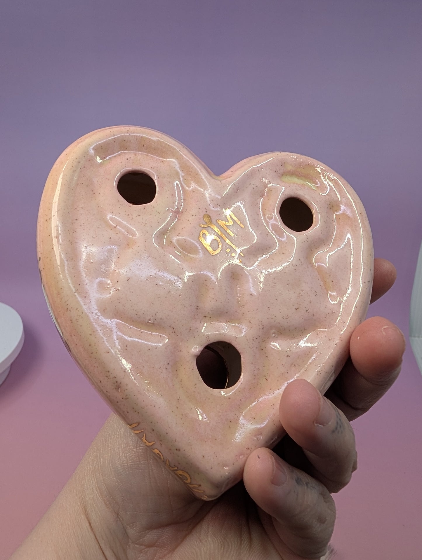 Cunty Heart Candle / Lipstick Holder