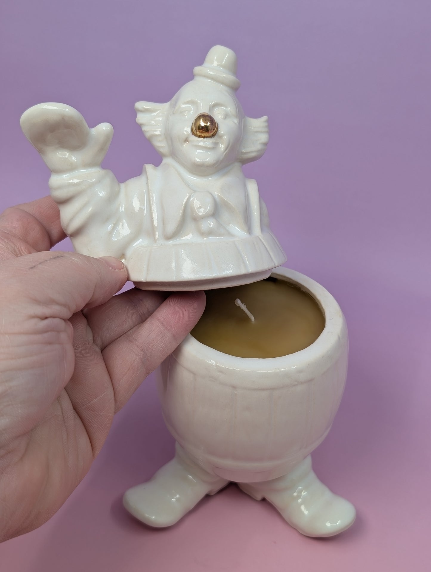 Pogo the Clown Beeswax Candle
