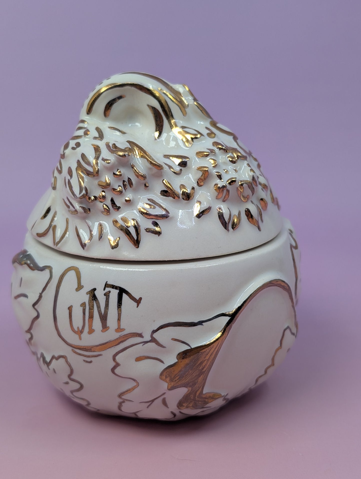 Cunty Sunflower Candle Jar with Gold Glaze
