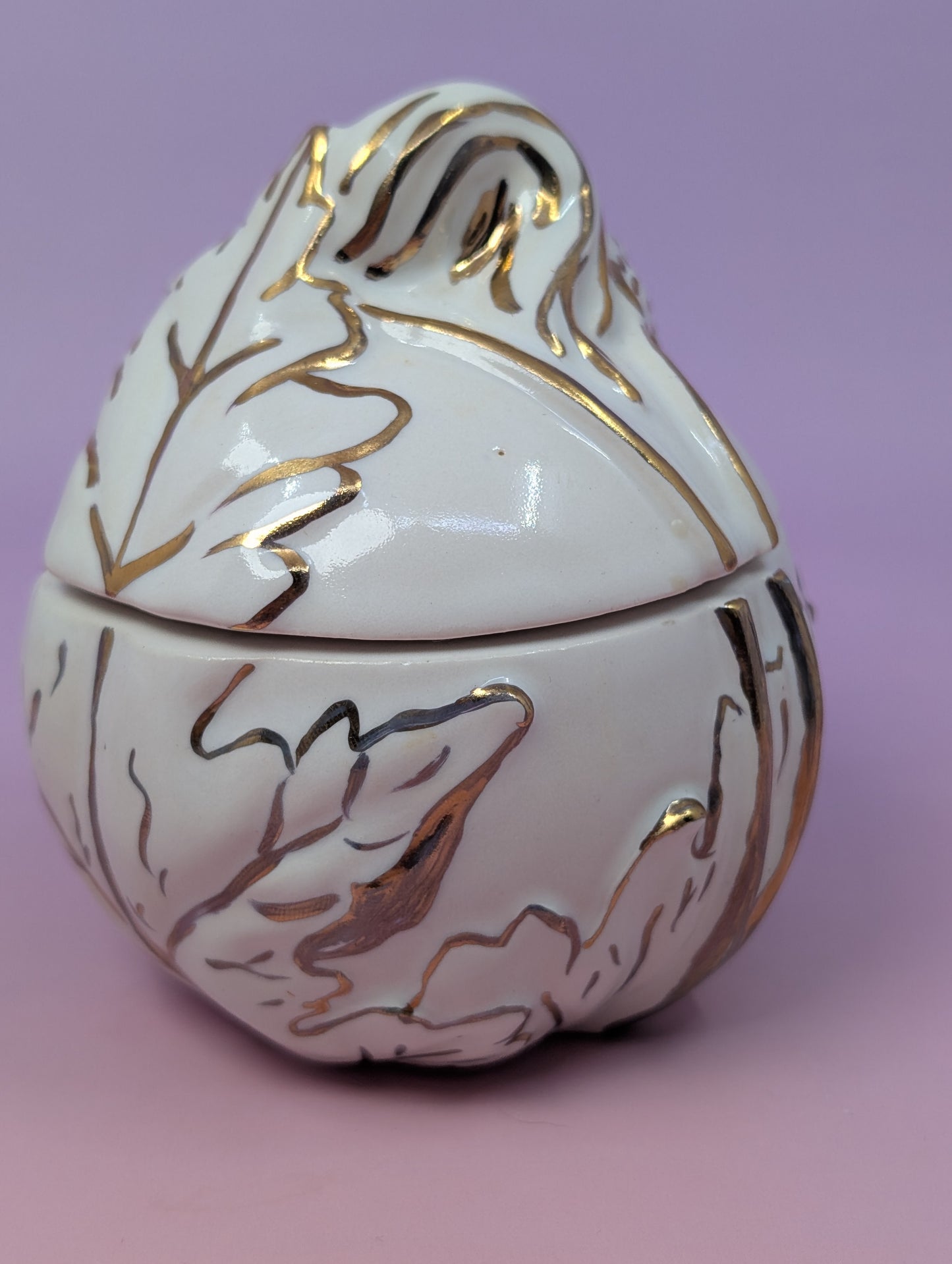 Cunty Sunflower Candle Jar with Gold Glaze