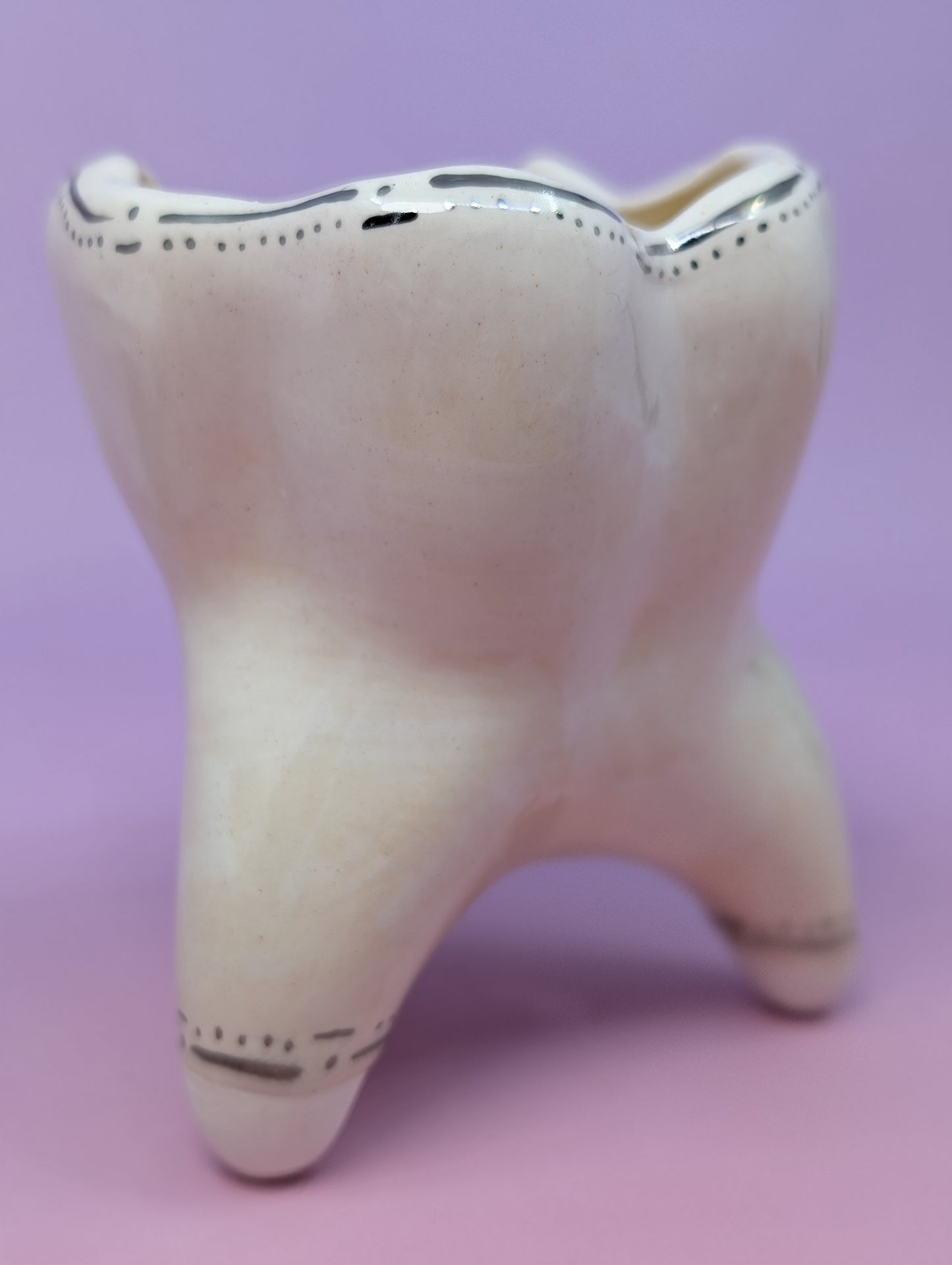 Tooth Cup with Silver Glaze