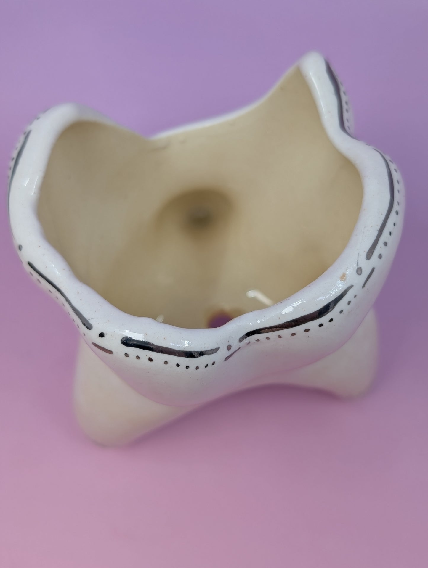 Tooth Cup with Silver Glaze