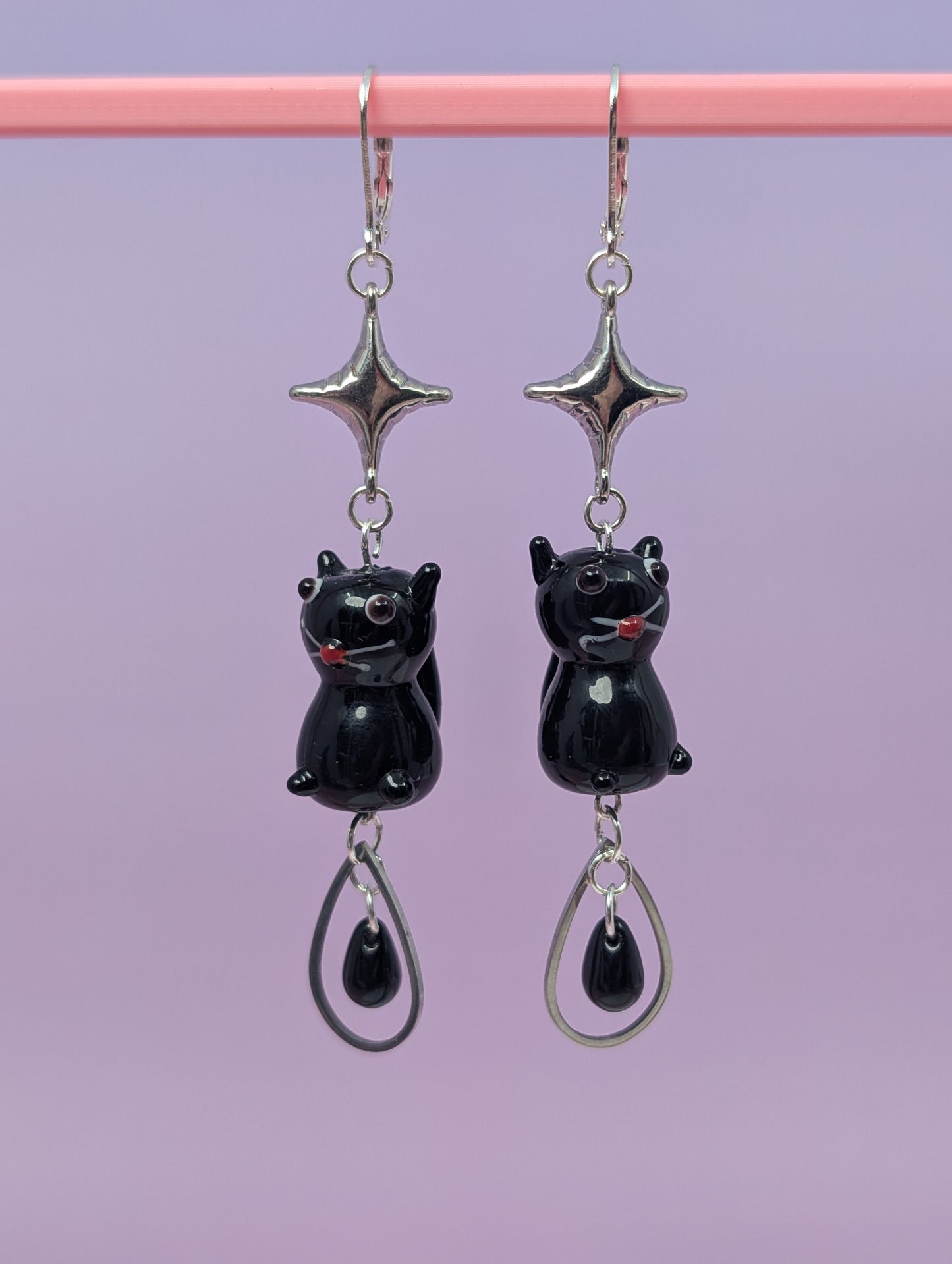 Black Kitty Star Drops