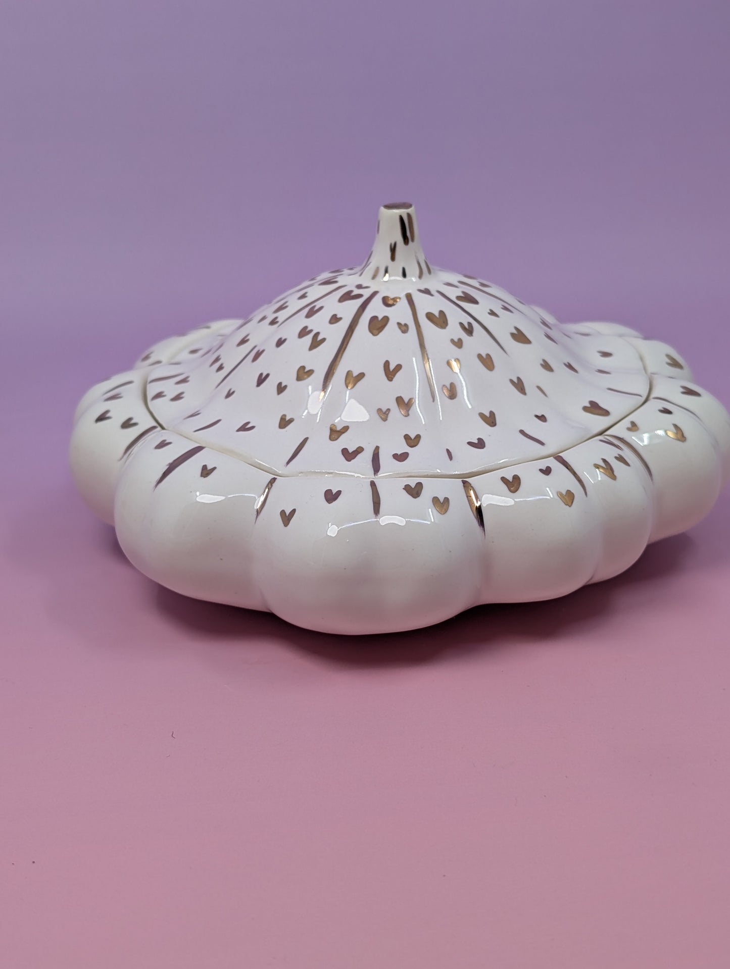 Autumn Squash Jar with Gold Glaze