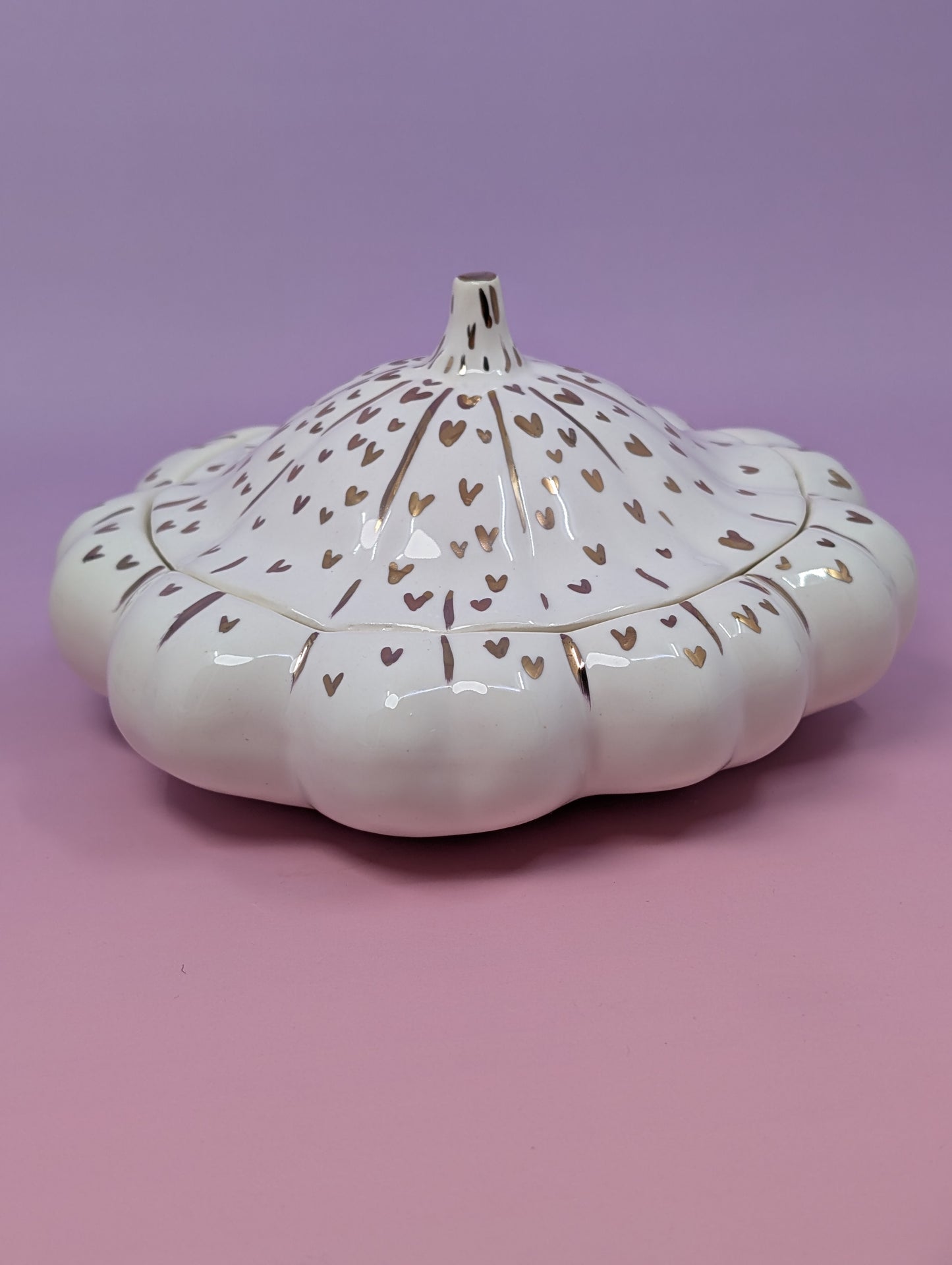 Autumn Squash Jar with Gold Glaze