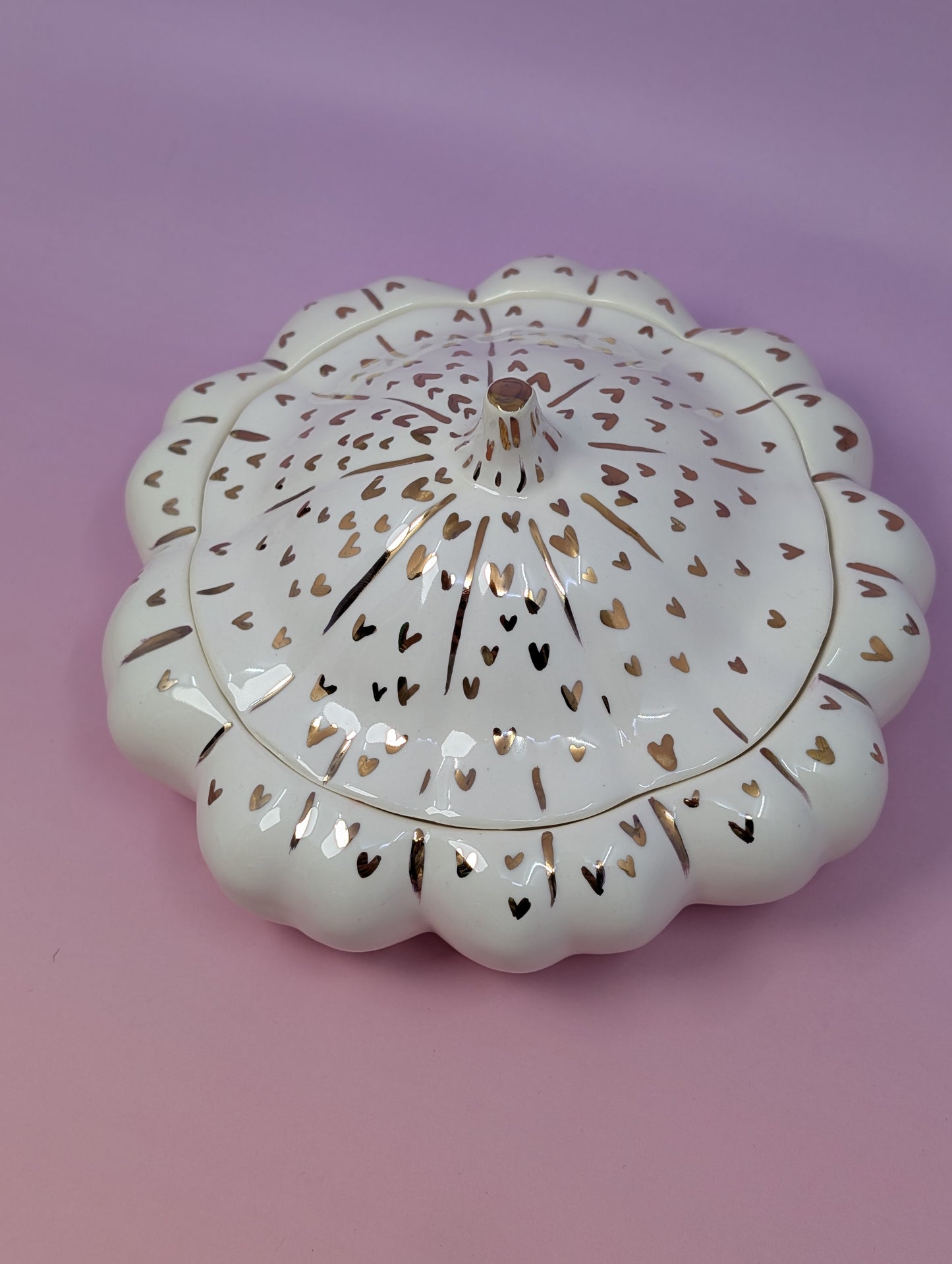 Autumn Squash Jar with Gold Glaze