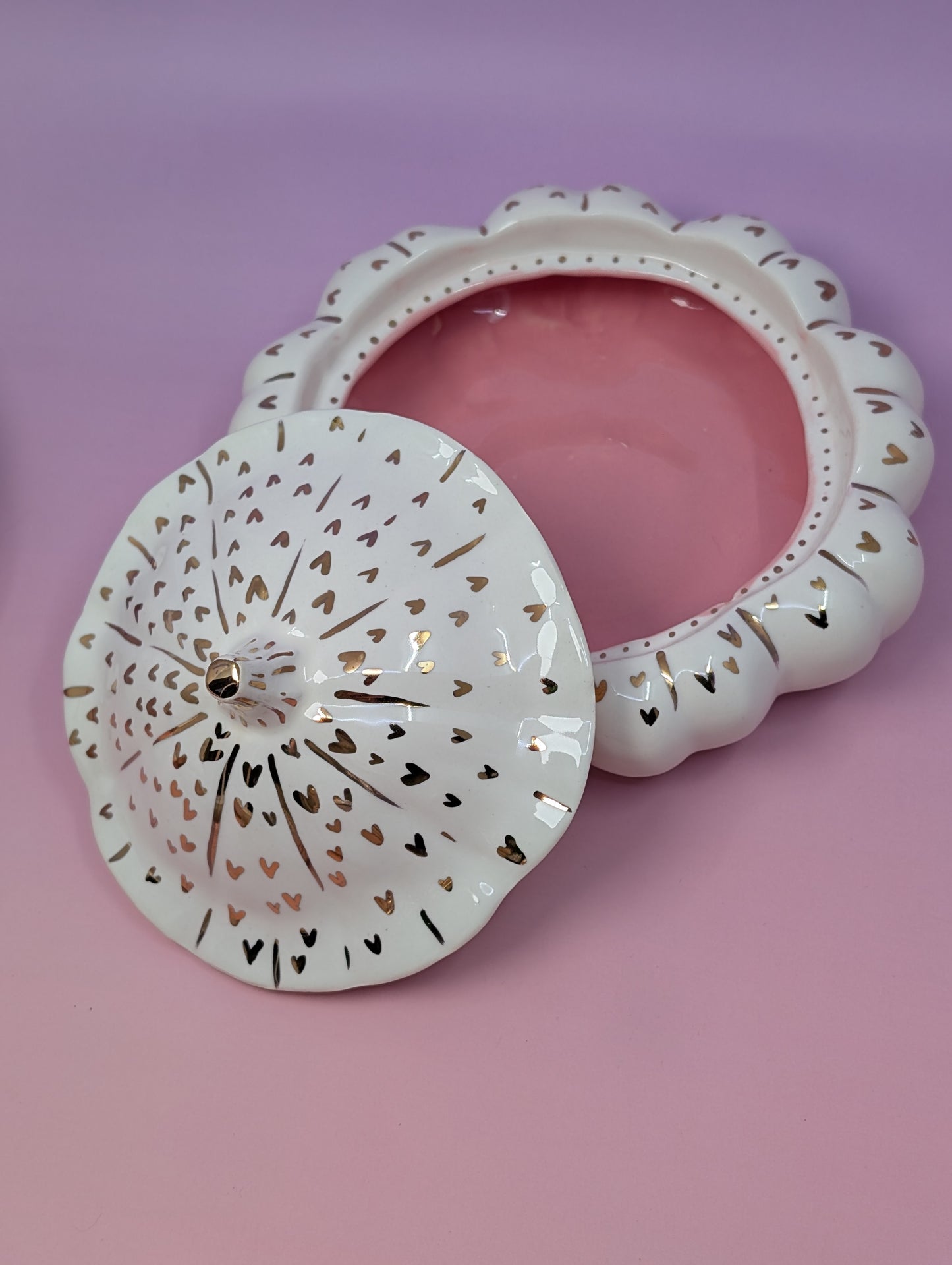 Autumn Squash Jar with Gold Glaze