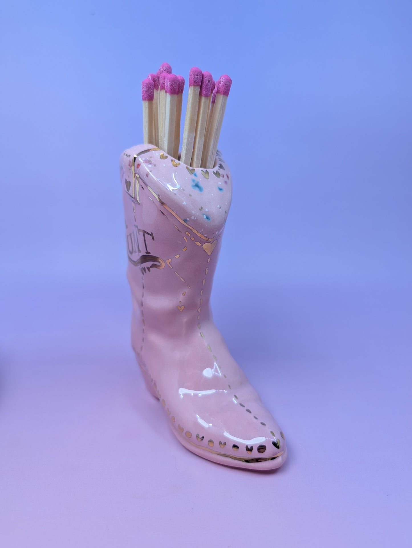 Cunty Matchstick Cowgirl Boot with Gold Glaze