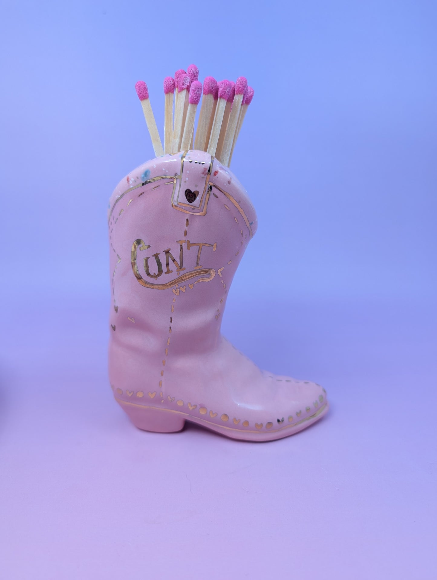 Cunty Matchstick Cowgirl Boot with Gold Glaze