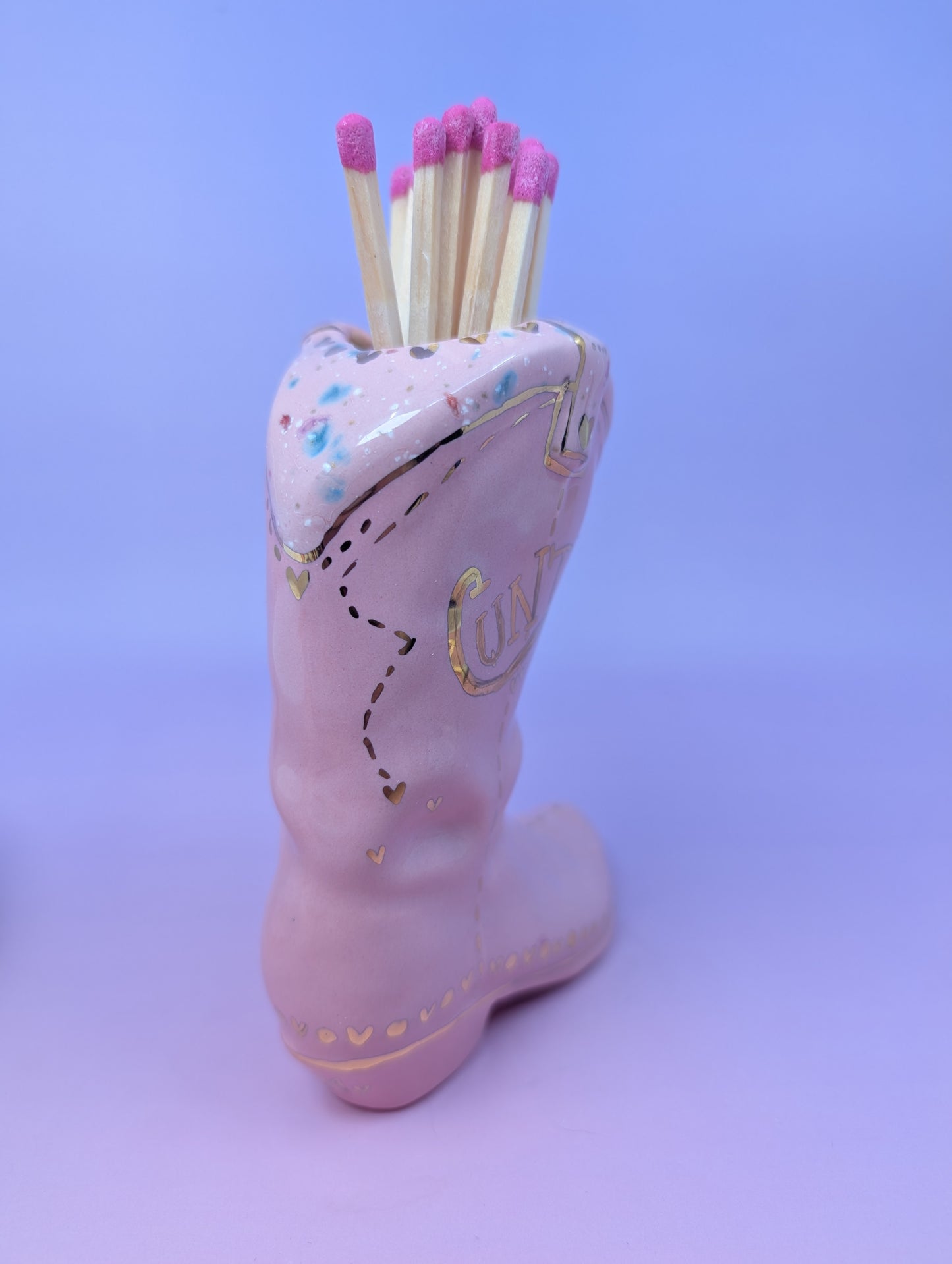 Cunty Matchstick Cowgirl Boot with Gold Glaze