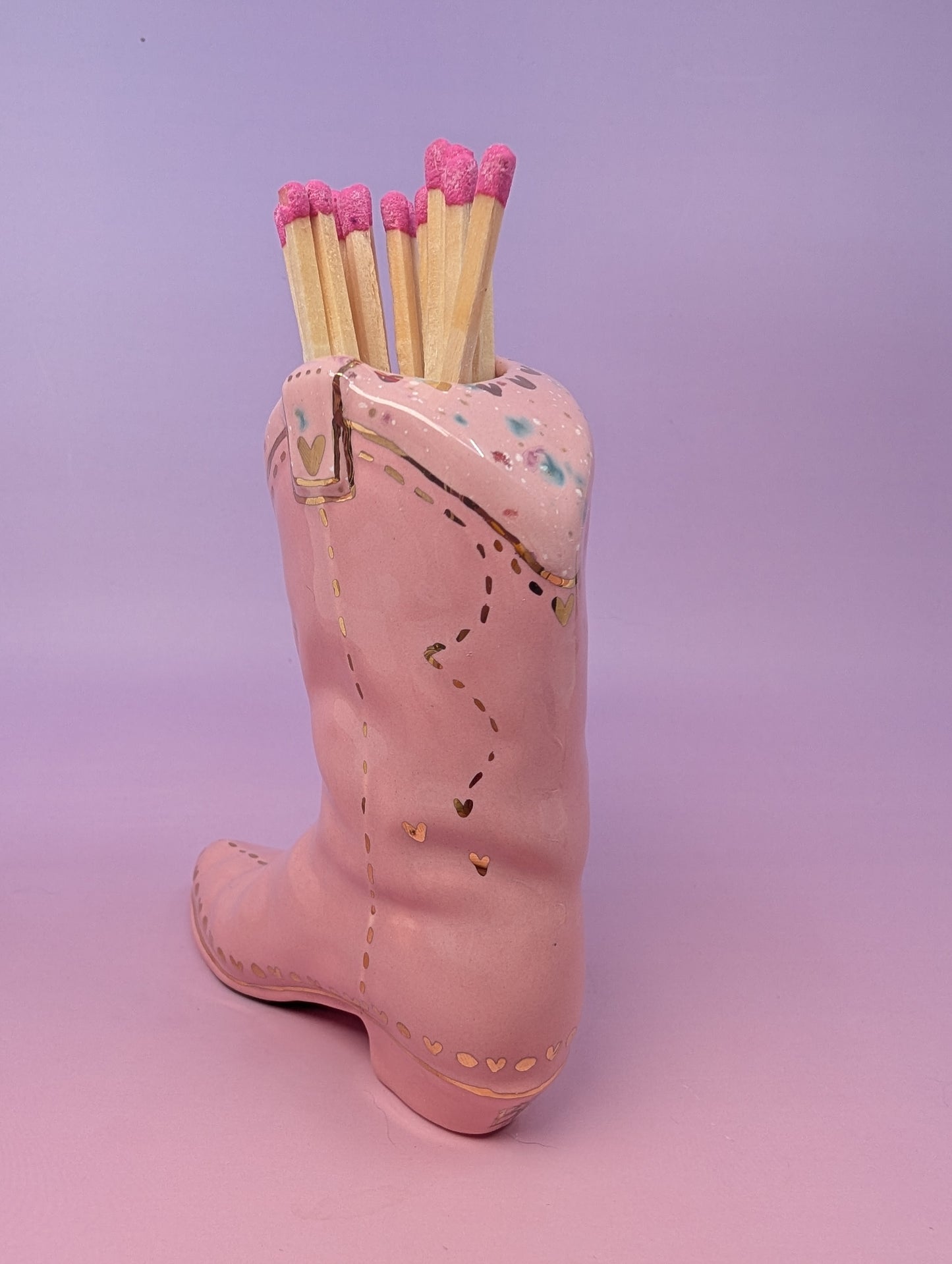 Cunty Matchstick Cowgirl Boot with Gold Glaze
