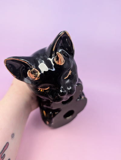 Devil Dink Planter W/Gold Horns