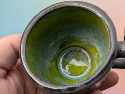 Get In Loser Teacup - Black Mixed Finish with Gold Accents