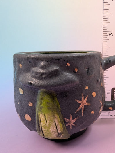 Get In Loser Teacup - Black Mixed Finish with Gold Accents