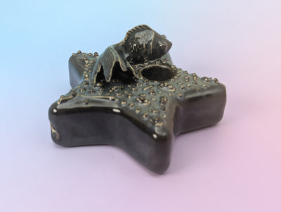 Goldie on a Star with Bubbles - Blue Obsidian
