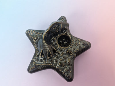 Goldie on a Star with Bubbles - Blue Obsidian