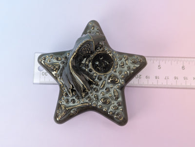 Goldie on a Star with Bubbles - Blue Obsidian