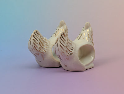 Hen Napkin Rings, Pair