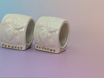 Strawberry Cunt Napkin Rings, Pair