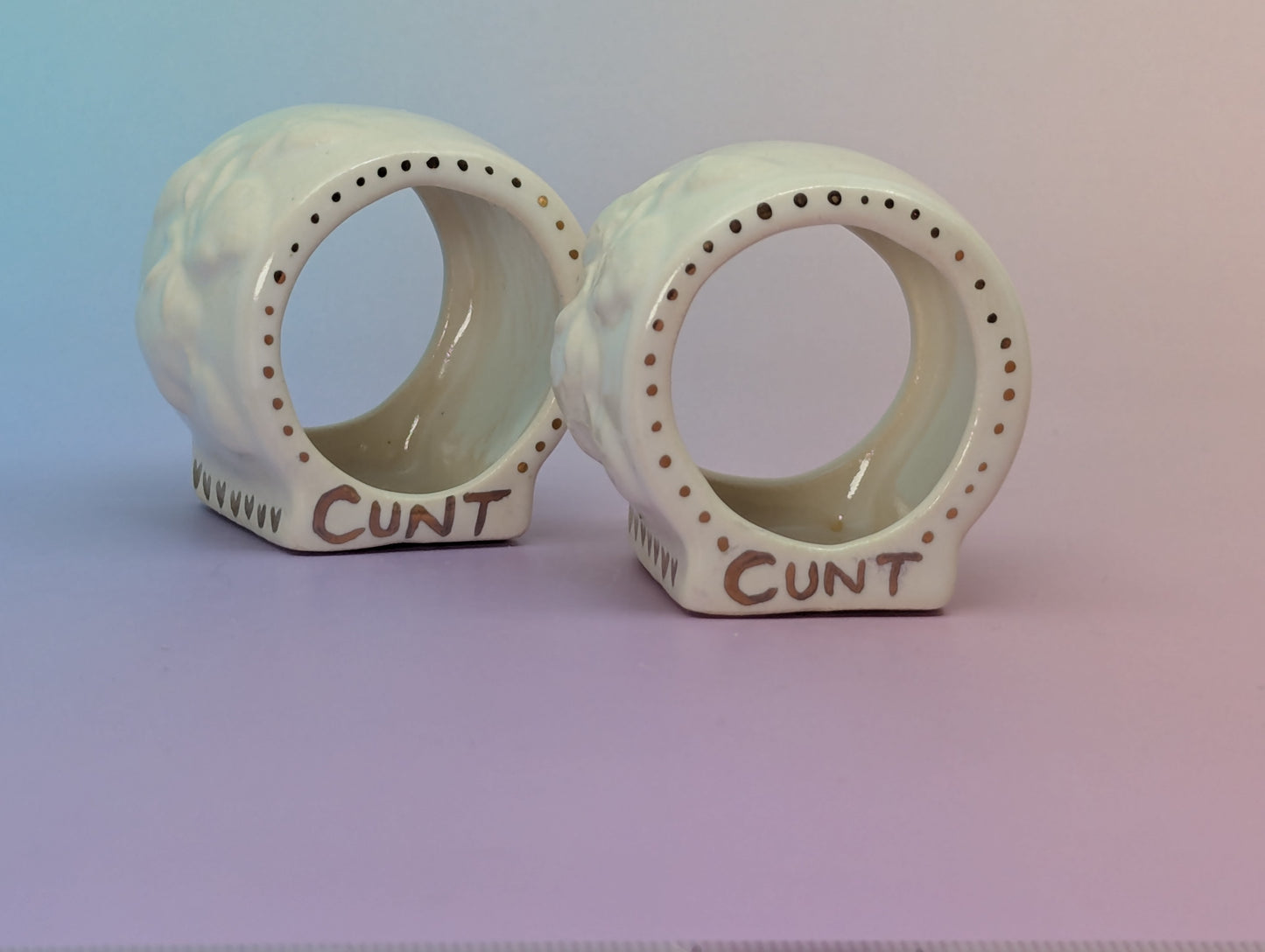 Strawberry Cunt Napkin Rings, Pair