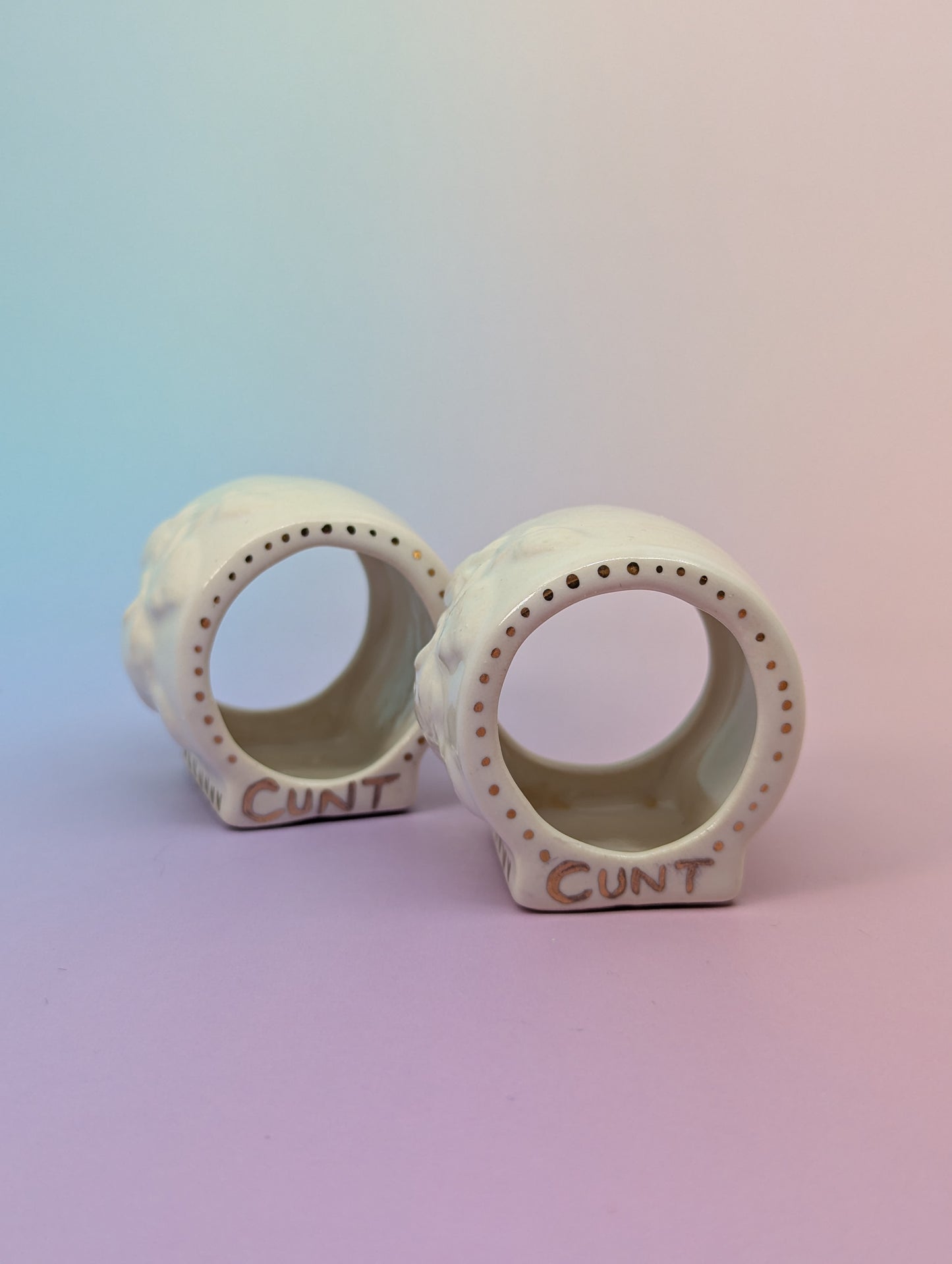 Strawberry Cunt Napkin Rings, Pair
