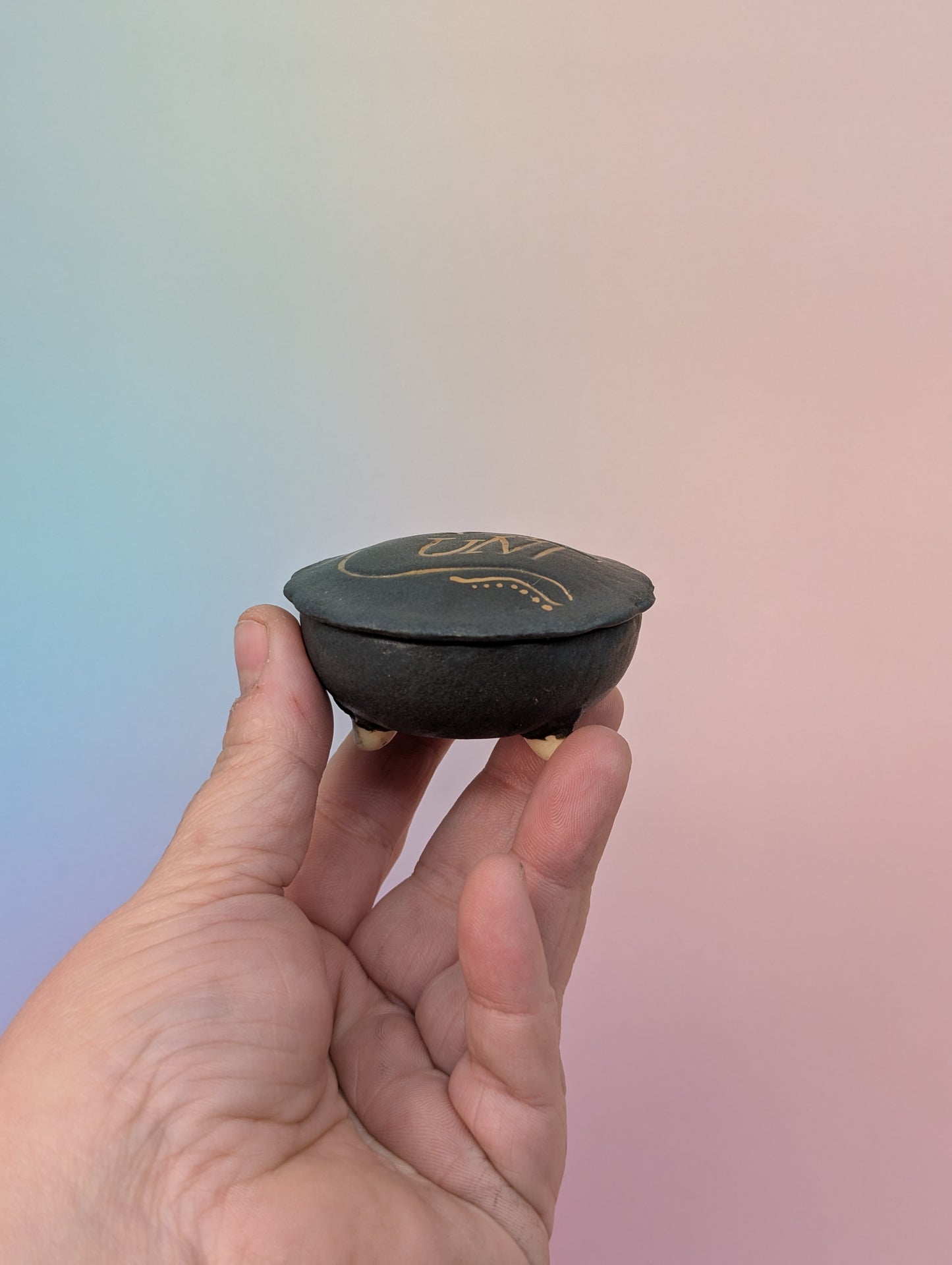 Cunt Round Scalloped Pillbox