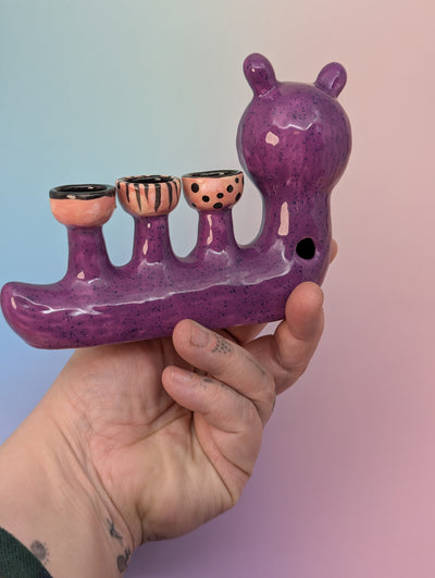Inchworm Triple Bowl Pipe