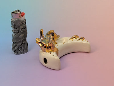 Playful Kitten & Stars Pipe