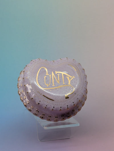 Cunt Frilled Heart Pillbox
