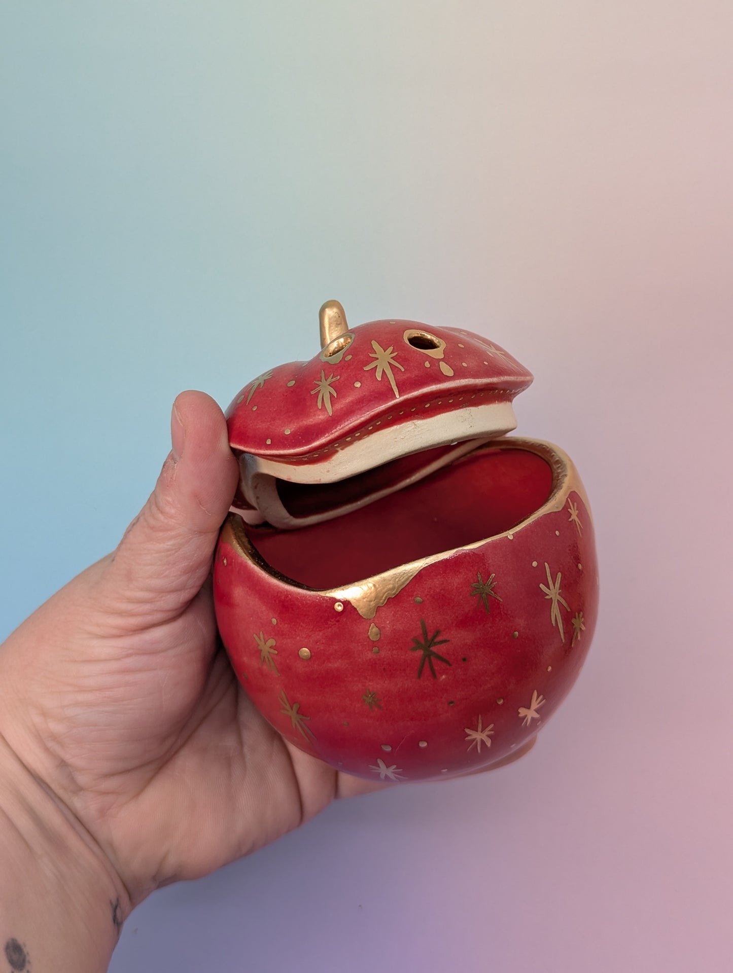 Apple Jar/Vase with Holes