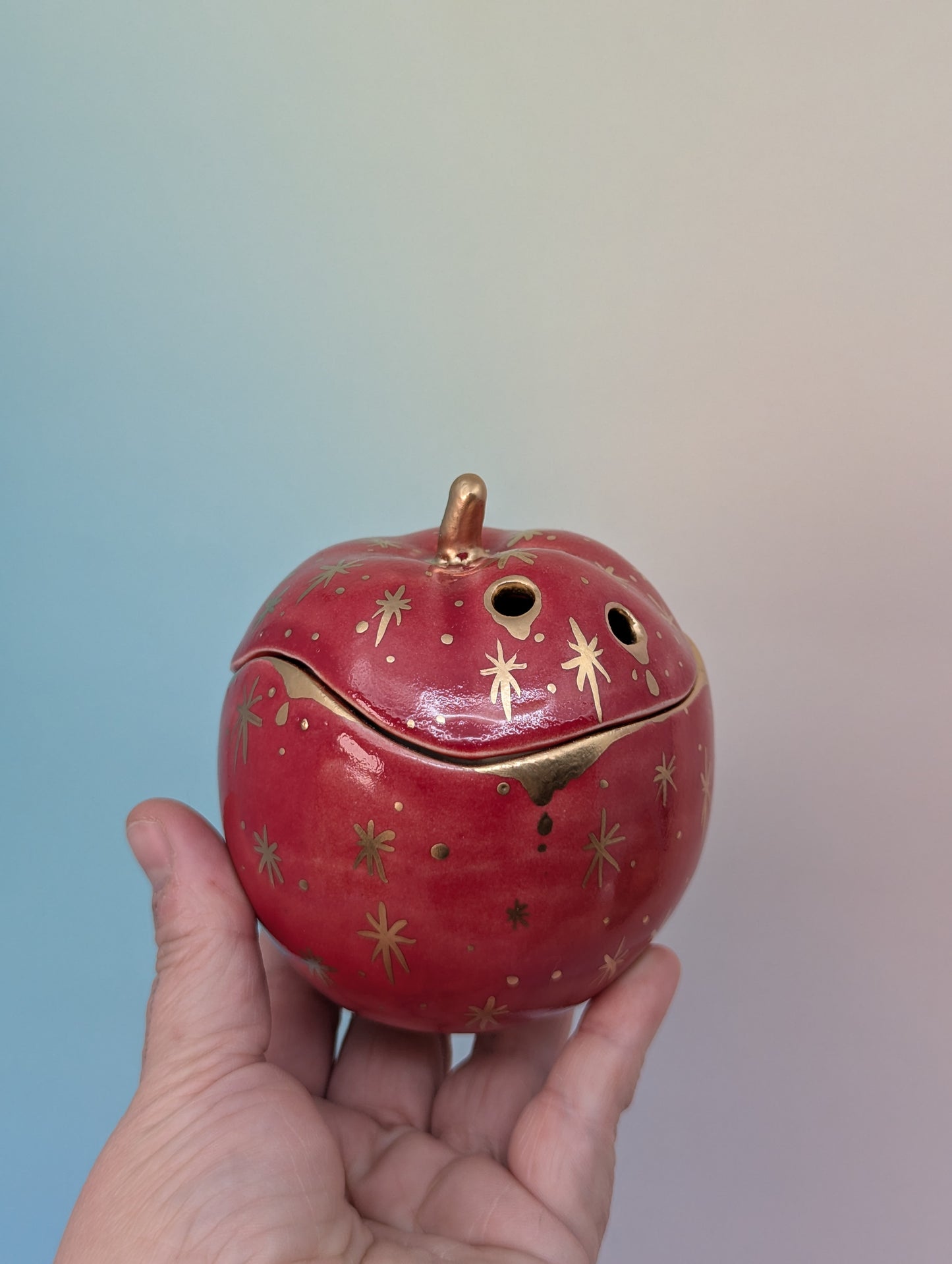 Apple Jar/Vase with Holes