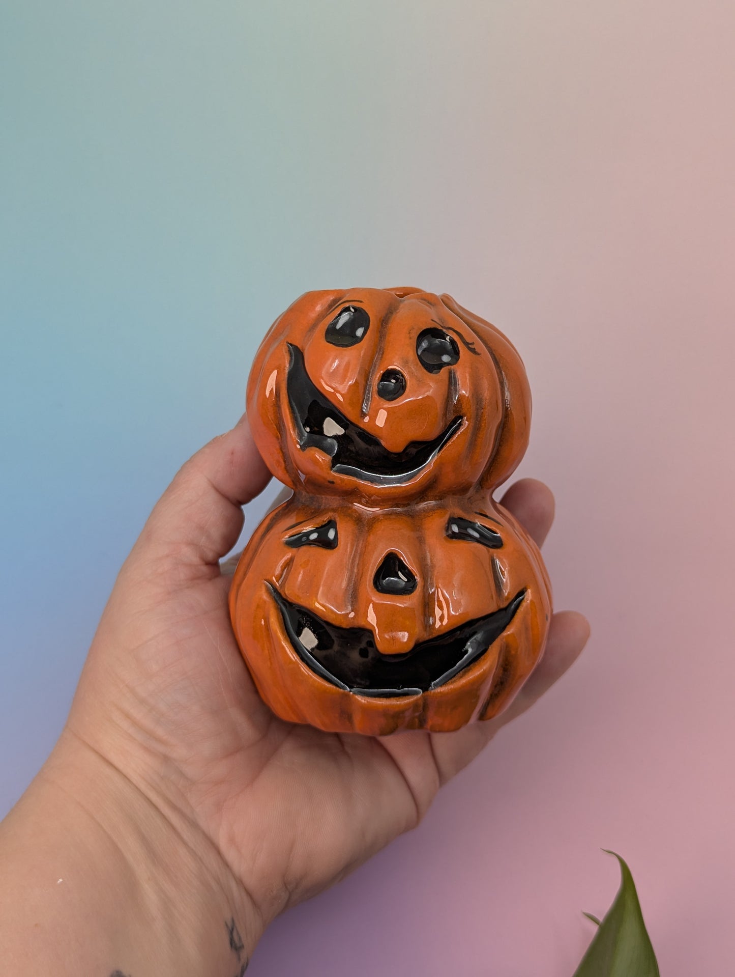 Stack of Pumpkins Vase/Candle Holder