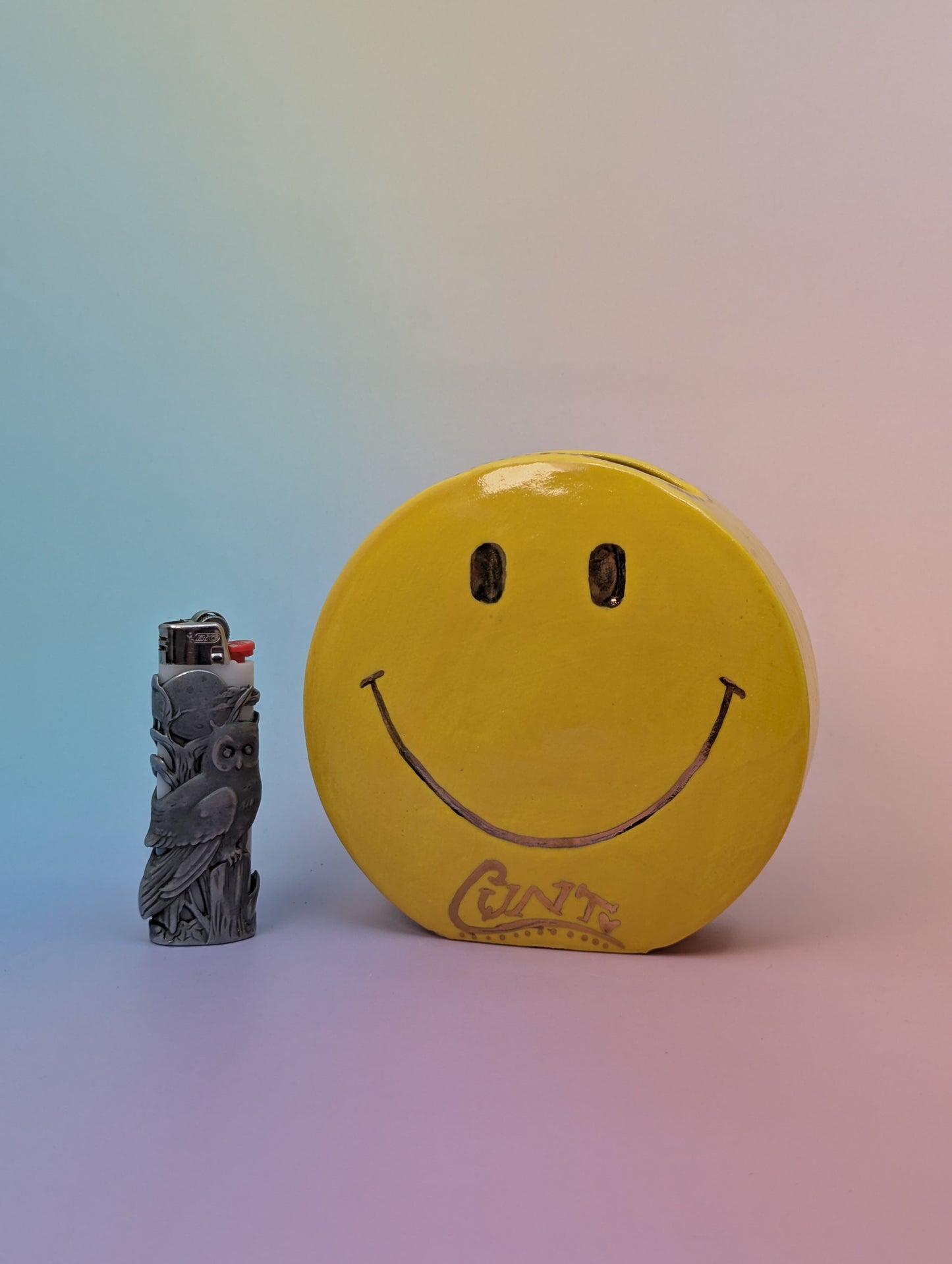 Cunty Smiley Face Vase