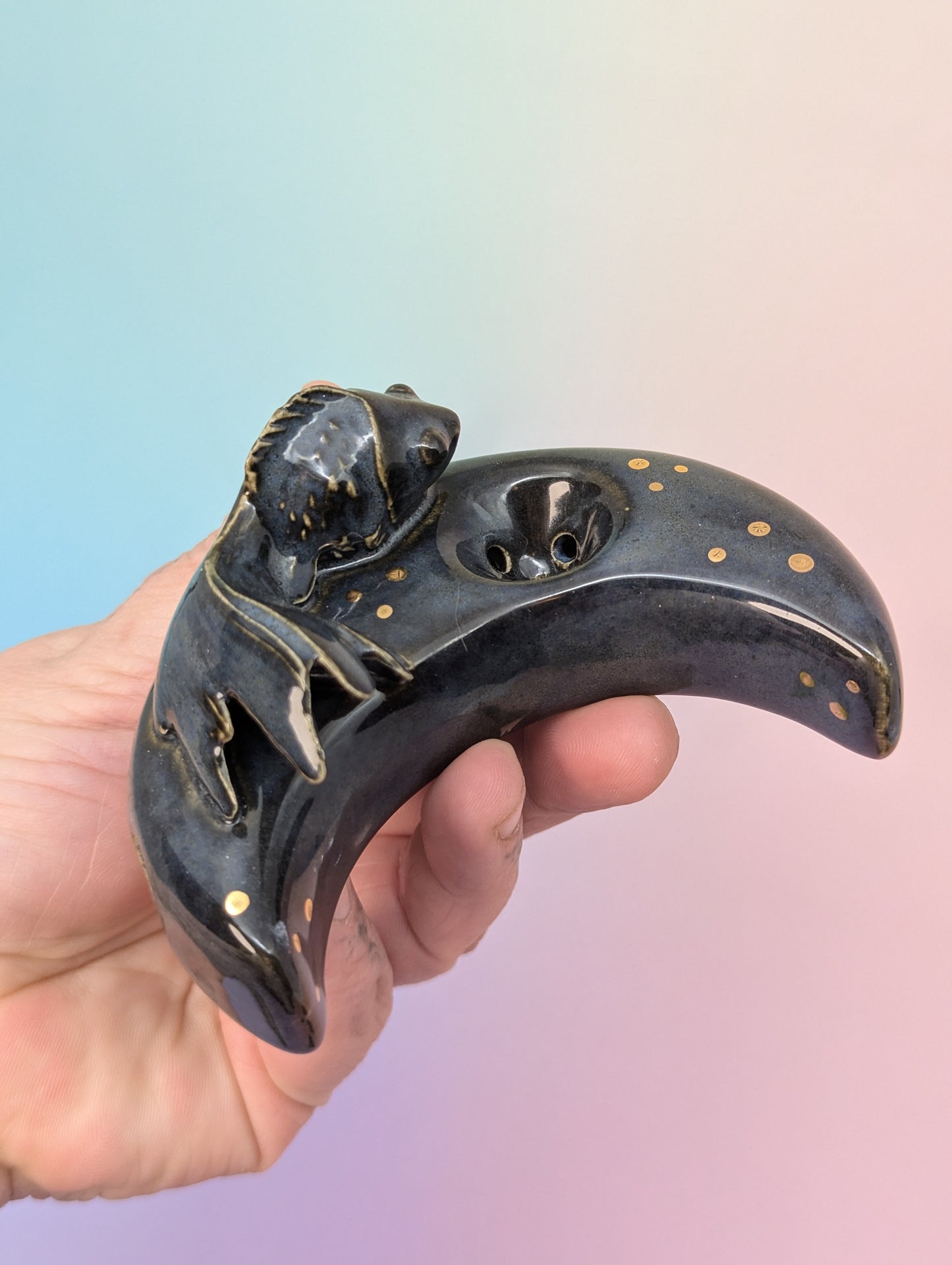 Goldie on Moon Pipe