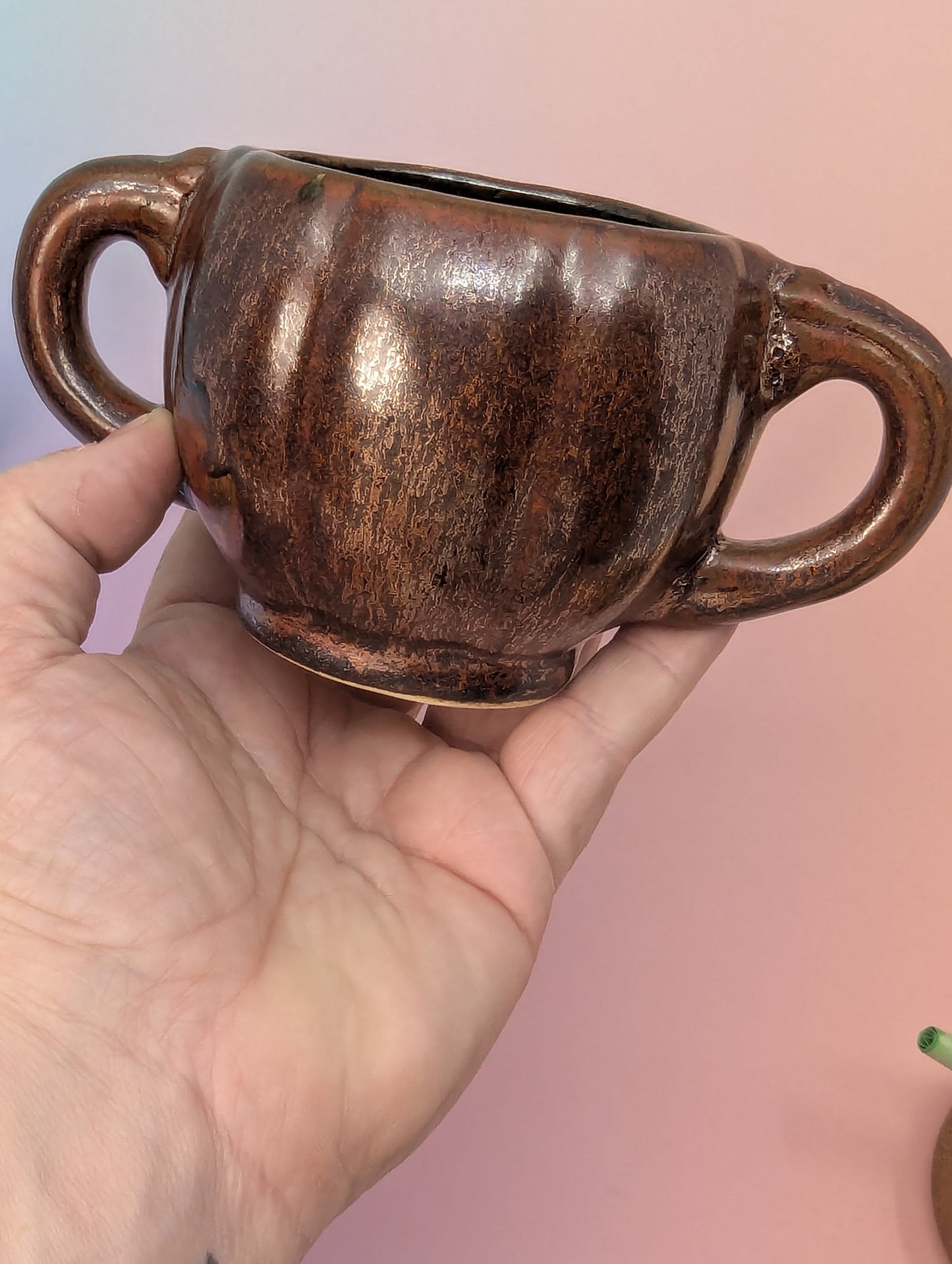 Pumpkin Jar W/Handles