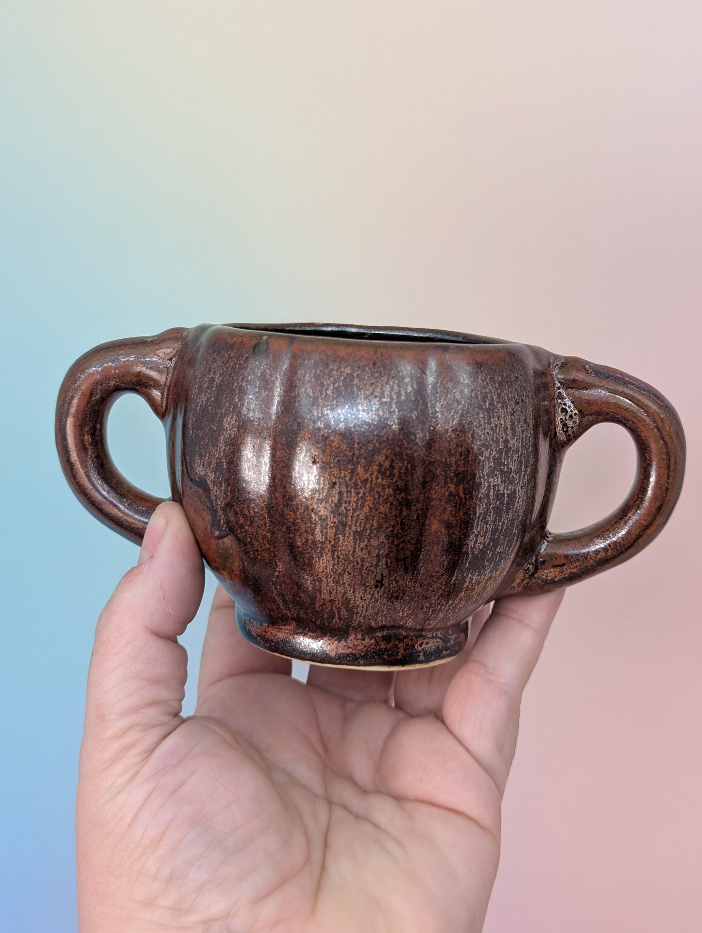 Pumpkin Jar W/Handles