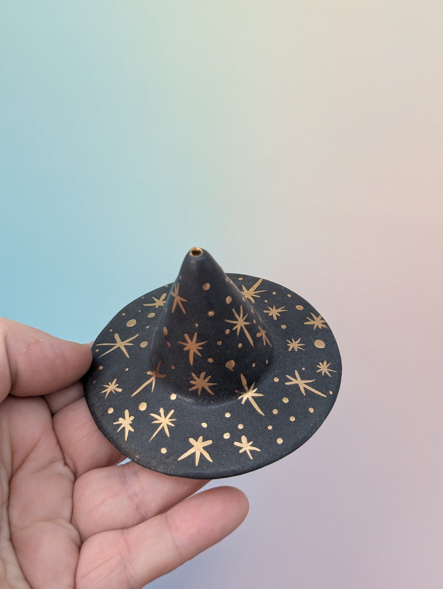 Witch Hat Incense Holder W/Slate Plate