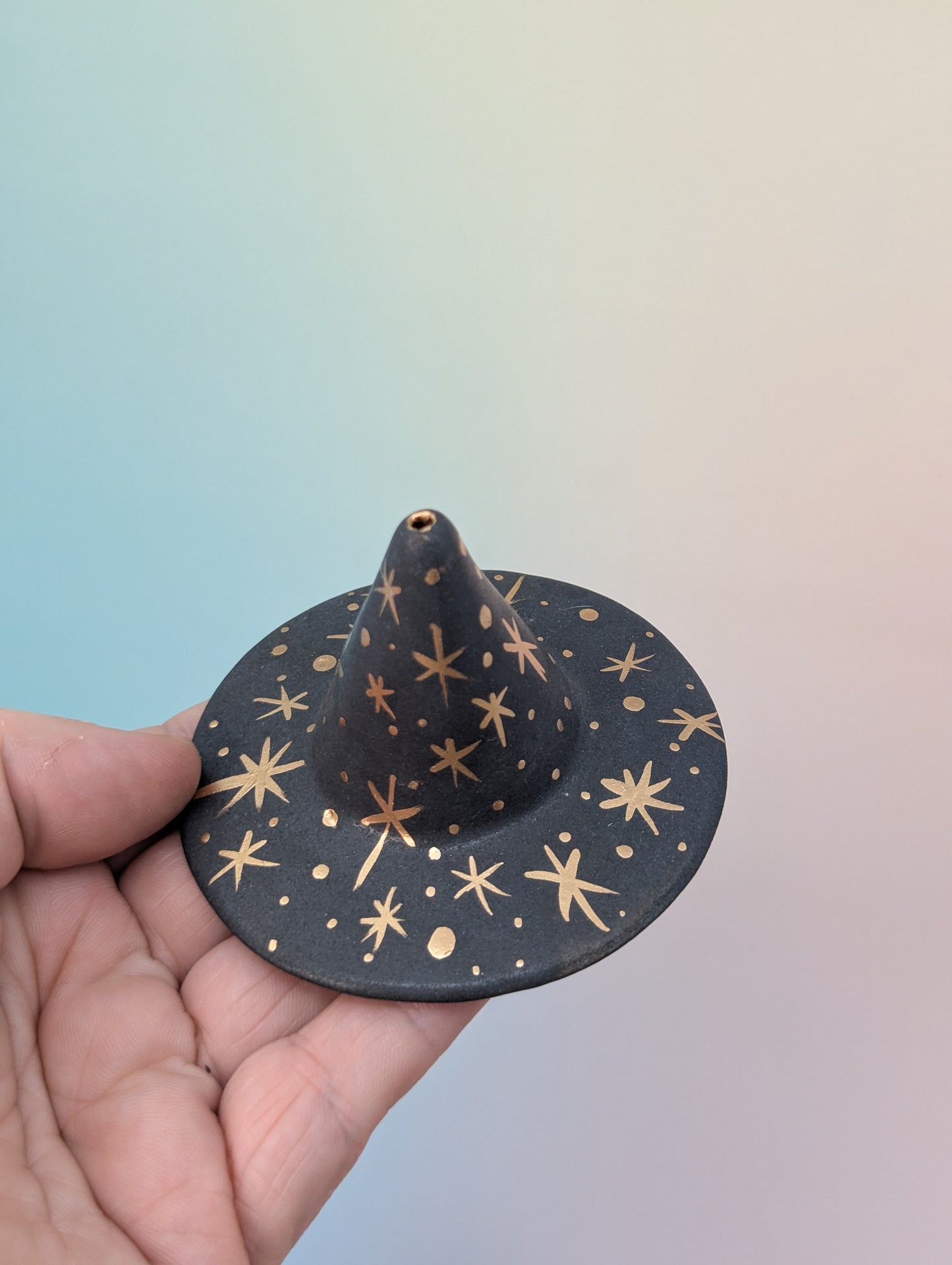 Witch Hat Incense Holder W/Slate Plate