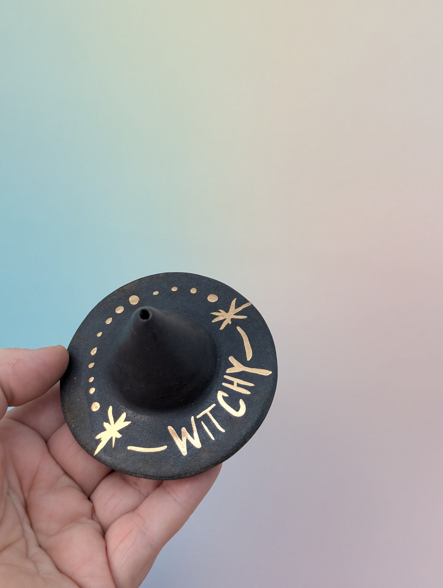 Witch Hat Incense Holder W/Slate Plate