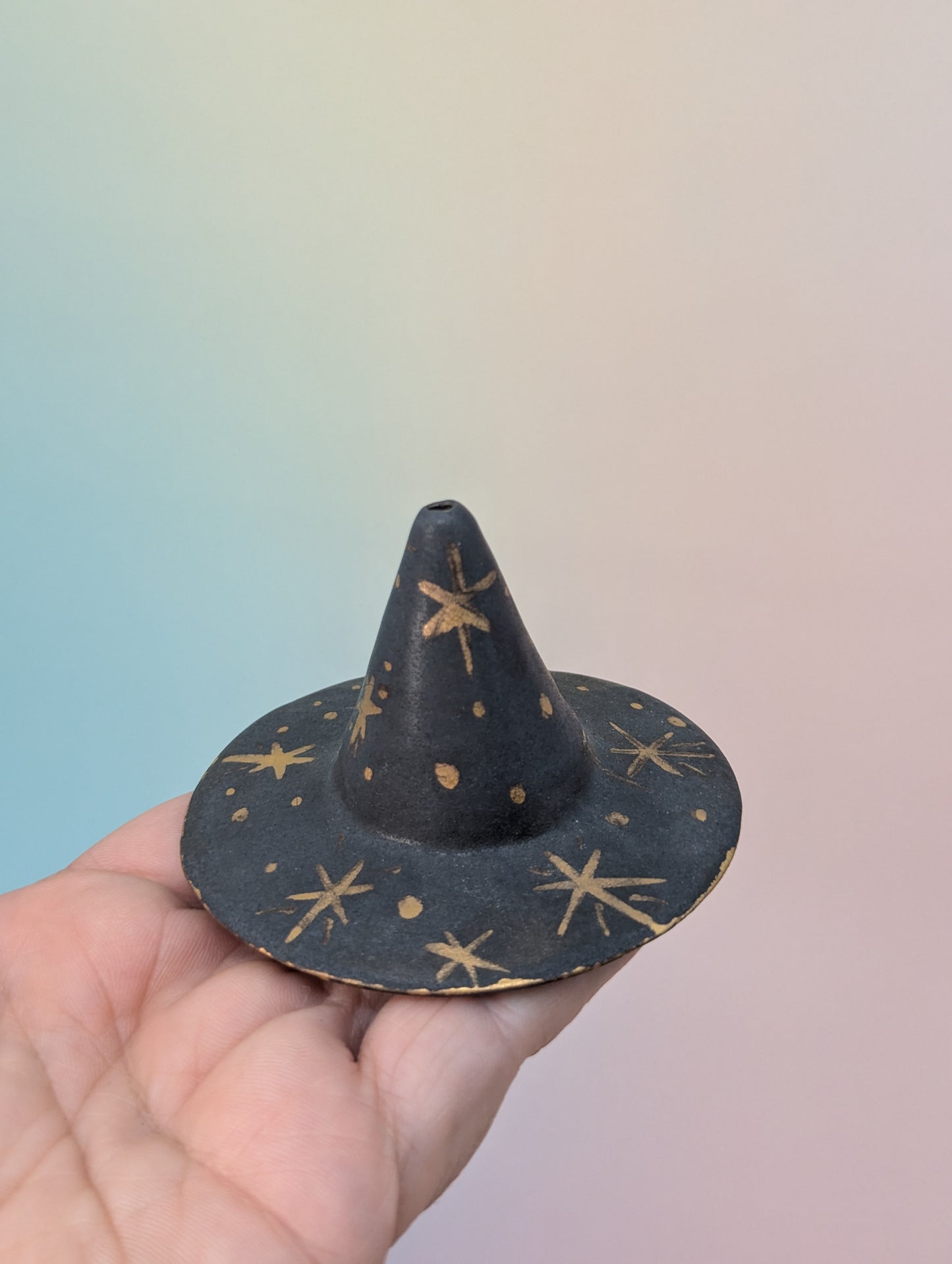 Witch Hat Incense Holder W/Slate Plate
