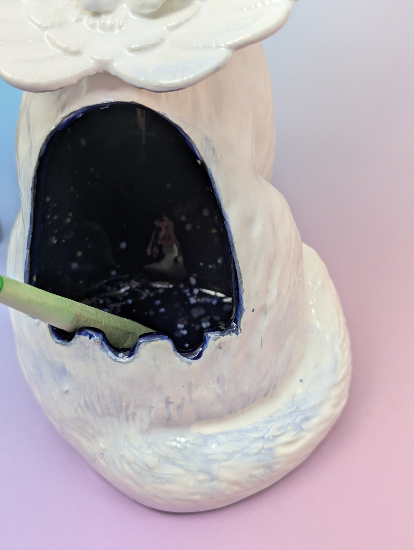 Devil Dink Ashtray W/Gold Accents