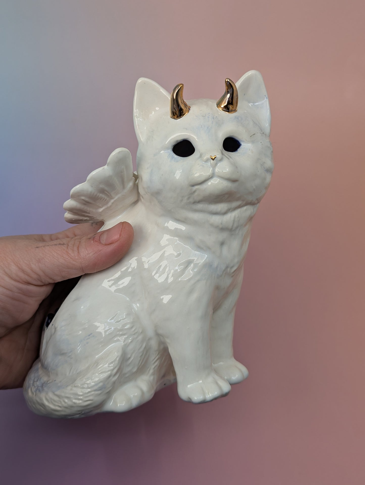 Devil Dink Ashtray W/Gold Accents