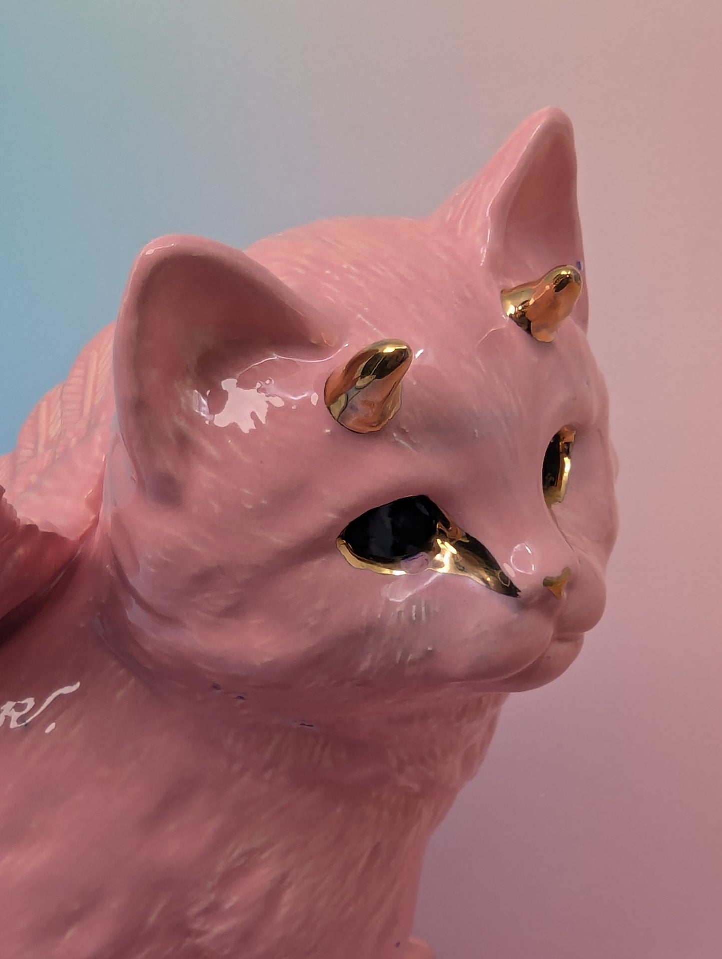 Devil Dink Ashtray W/Gold Accents