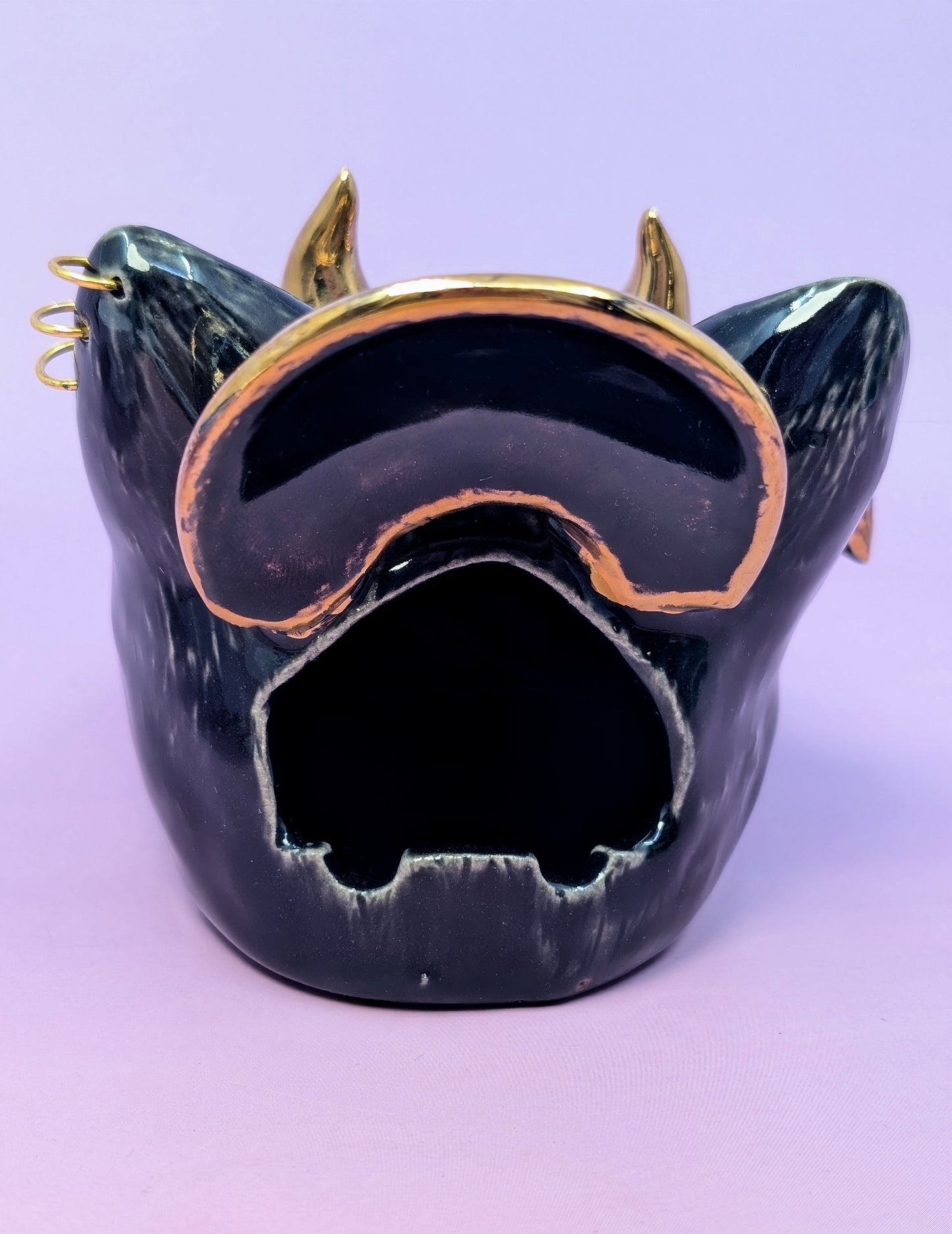 Devil Dink Ashtray w/ Gold Halo