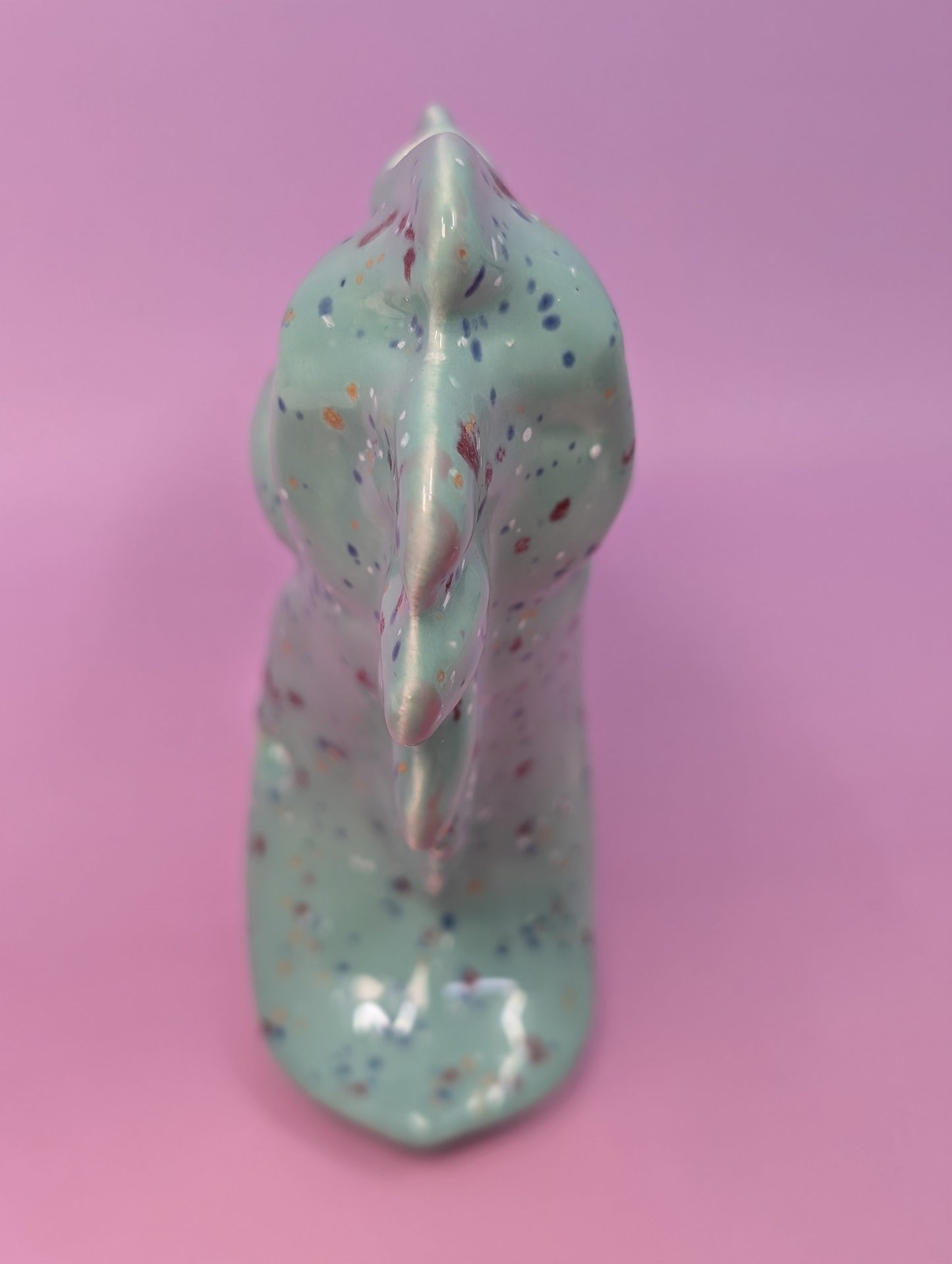 Dragon Pipe Heart Bowl w/ Gold Glaze