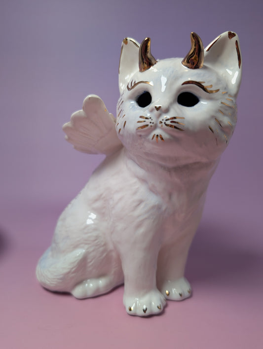 Devil Dink Ashtray with Gold Glaze