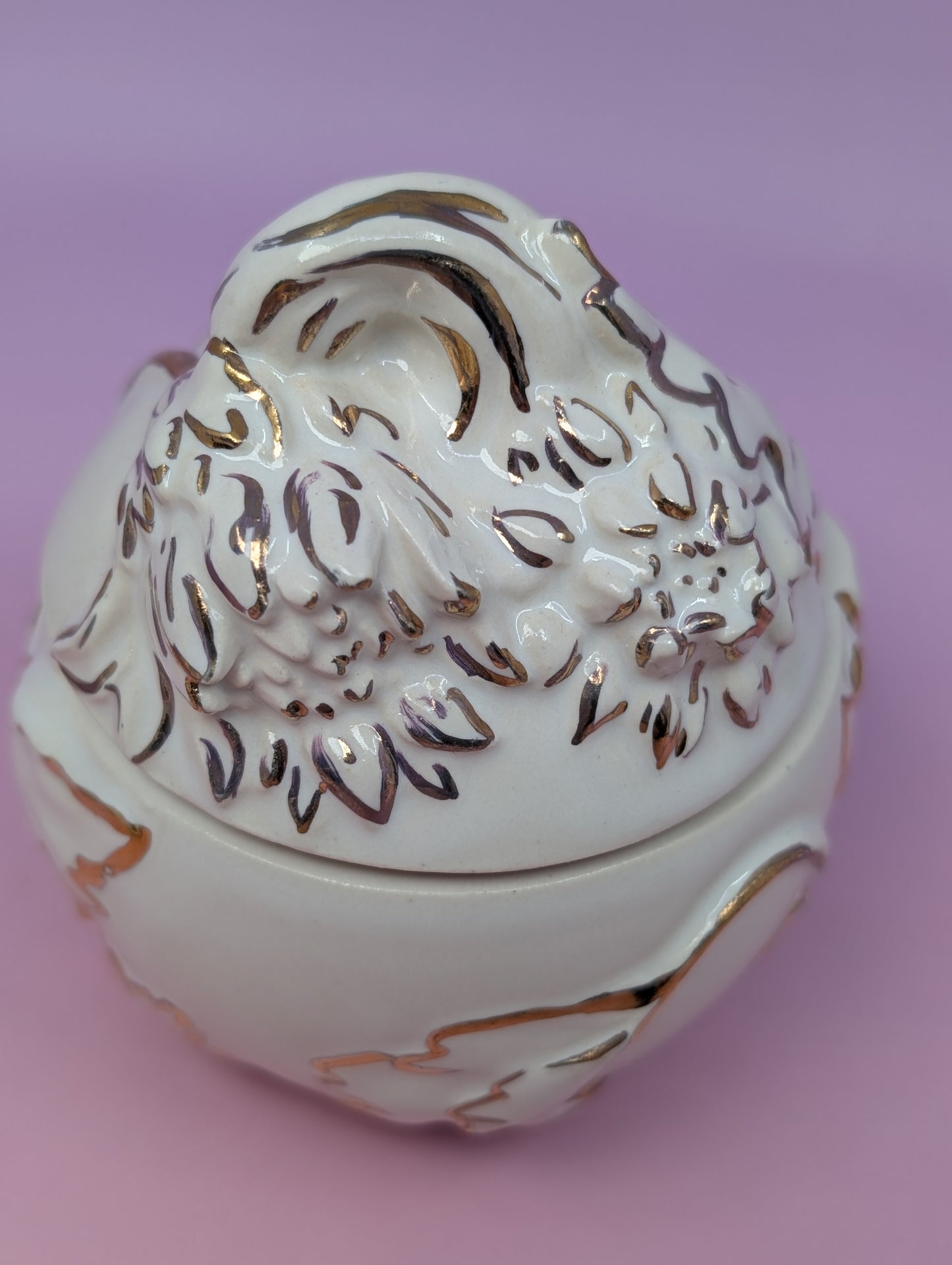 Sunflower Candle Jar with Gold Glaze