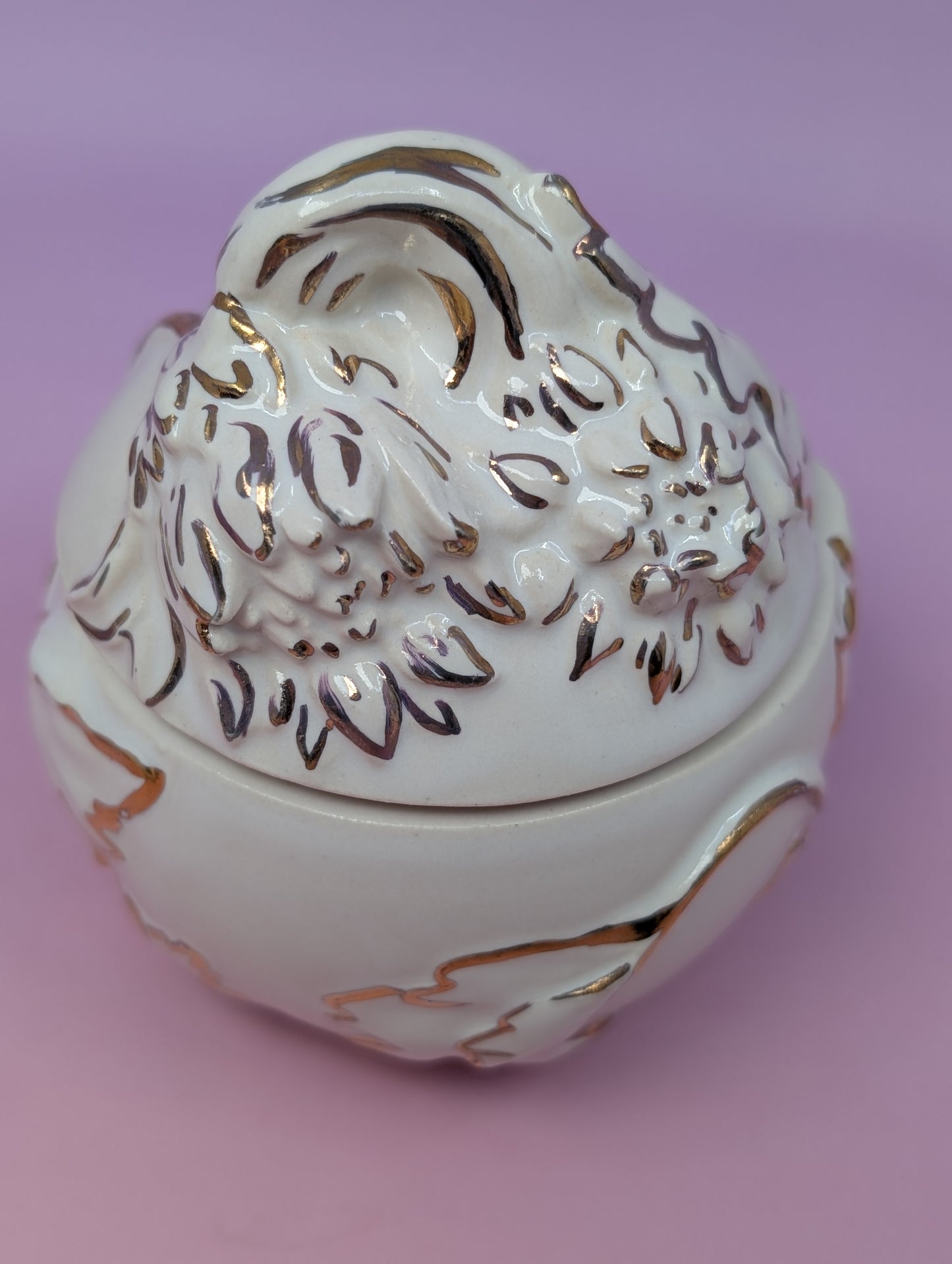 Sunflower Candle Jar with Gold Glaze