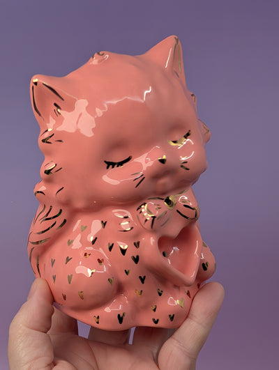 Moggie Pipe with Gold Glaze