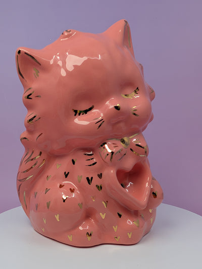 Moggie Pipe with Gold Glaze